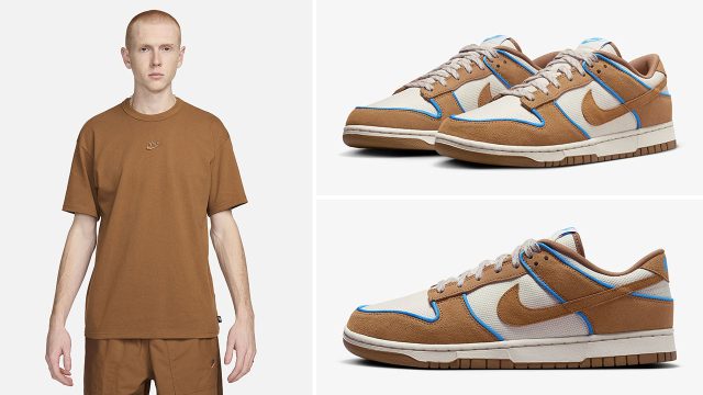 Nike Dunk Low Light Orewood Brown Photo Blue Shirts Outfits