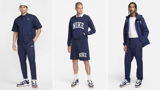 Nike Sportswear Midnight Navy Clothing Shirts Shorts Sneakers Outfits Summer 2024 Releases 640x360