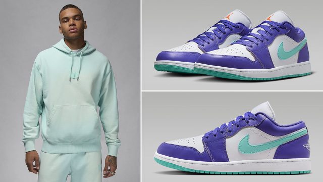 Air Jordan 1 Low Hornets Hoodie Matching Outfit