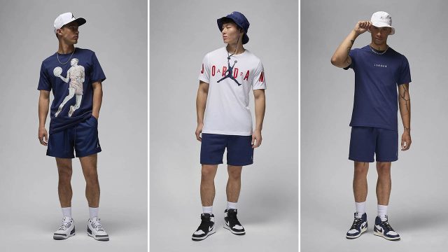Jordan Midnight Navy Clothing Shirts Shorts Hats Shoes Summer 2024