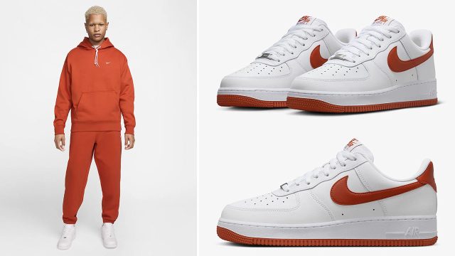 nike running Air Force 1 Low White Dragon Red Sneaker Outfits