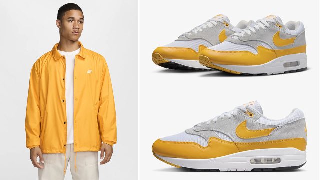 nike JDI Air Max 1 Essential White University Gold Sneaker Outfits
