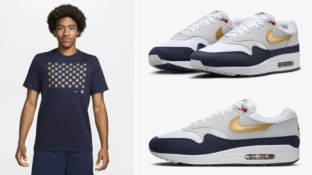 nike silvern Air Max 1 Olympic 2024 USA Sneaker Outfits 640x360