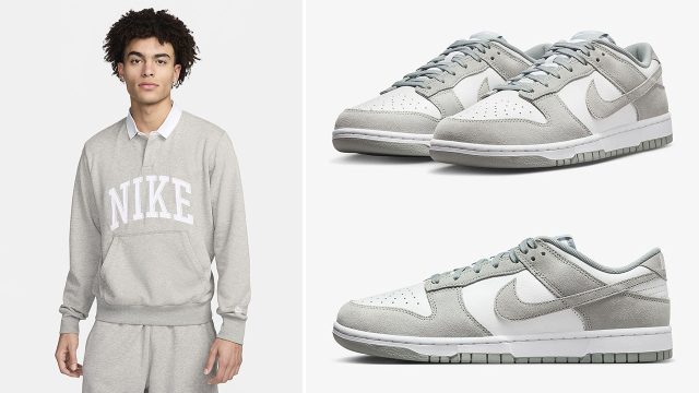 Nike John Dunk Low Suede Grey White Light Pumice Sneaker Outfits