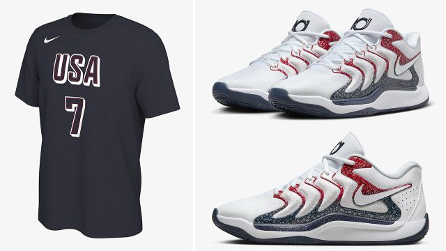 Nike KD 17 USA Basketball Shoes Shirt Outfits