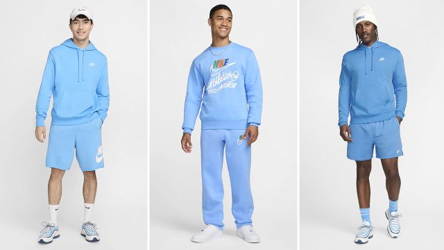 Nike Sportswear University Blue Clothing Sneakers Outfits