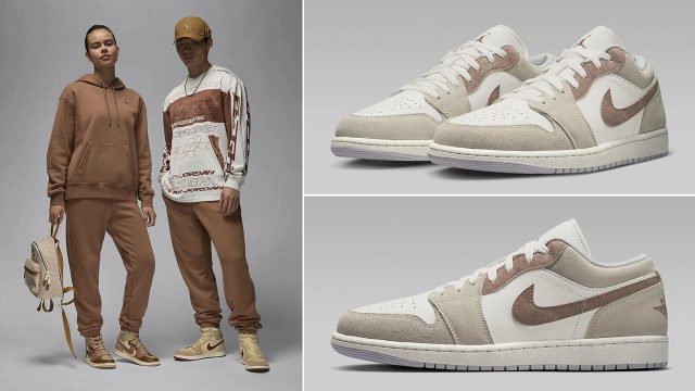 Air Jordan 1 Low Legend Light Brown Archaeo Brown Outfits Shirts Hats Clothing