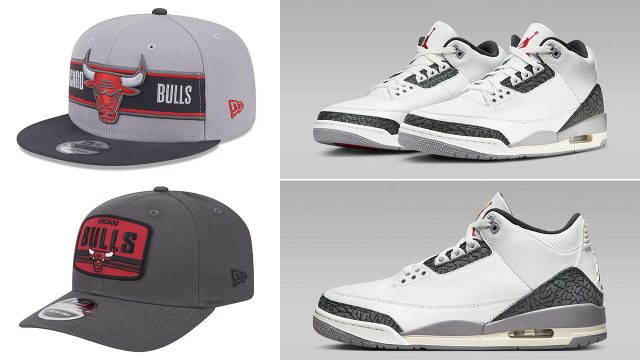 Air-Jordan-3-Cement-Grey-2024-Bulls-Hats-to-Match-Sneakers