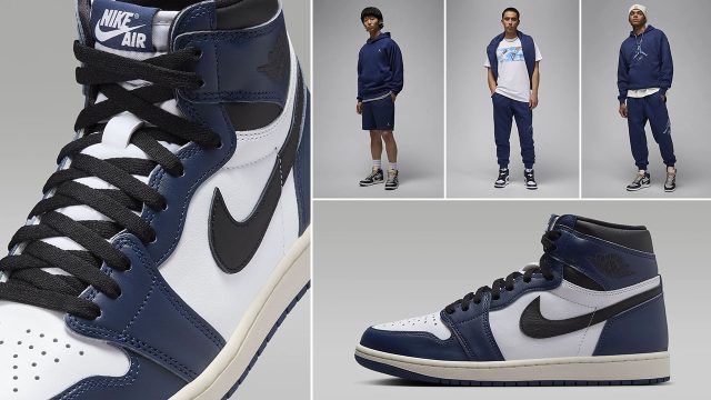 Air Essential jordan 1 High OG Midnight Navy Outfits to Match Sneakers