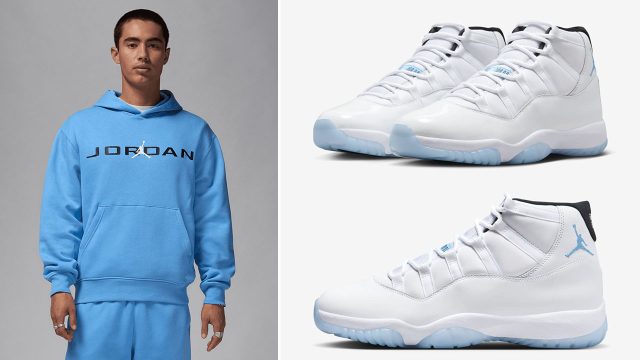 Air Jordan 11 Legend Blue Matching Hoodie and Pants