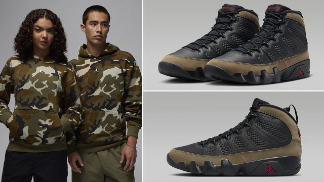 Air Jordan 9 Camo 2024 Hoodie Outfit