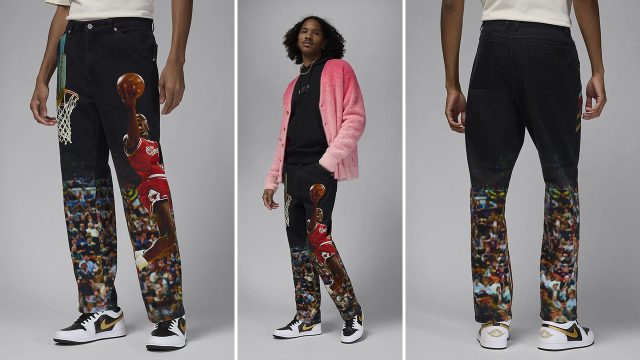 Air Jordan Printed Twill Pants and Air Jordan 1 Sneakers to Match