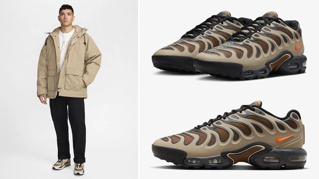 Nike Air Max Plus Drift Winterized Khaki Dark Smoke Grey Sneakers and Outfits