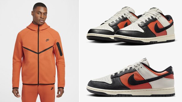 Nike Dunk Low Vintage Coral Tech Fleece Hoodie and Jogger Pants Outfit