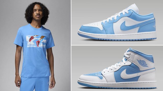 Air Jordan 1 Legend Blue Shirt Outfit