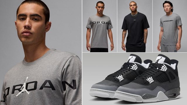 Air Jordan 4 Fear Shirts to Match Sneakers