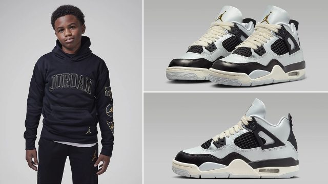 Air Jordan 4 GS Pure Platinum Hoodie Outfit