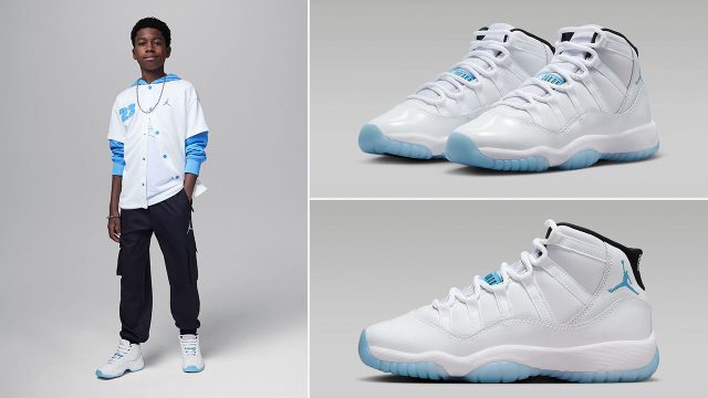 Air Jordan 11 Legend Blue GS Grade School Sneaker Outfits