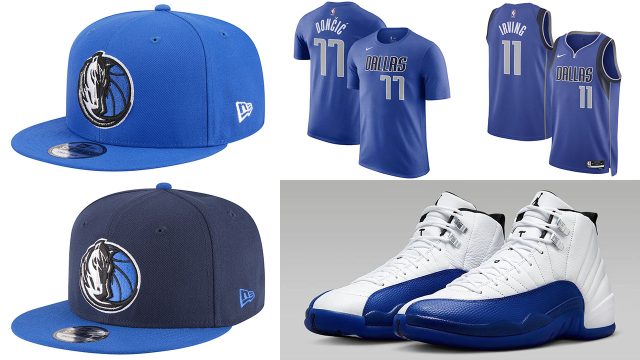 Air Jordan 12 Blueberry Dallas Mavericks Clothing Hats