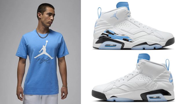 Jordan MVP White University Blue Mens Shoes Shirt Outfits