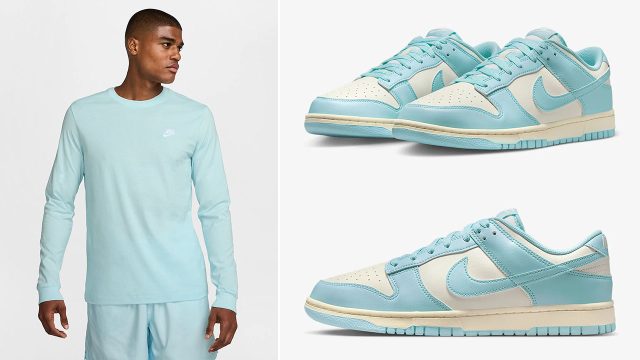 Nike Dunk Low Pale Ivory Glacier Blue Mens Shoes and Outfits