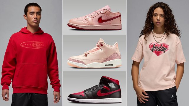 jordan DARK Valentines Day 2025 Sneakers Clothing Outfits