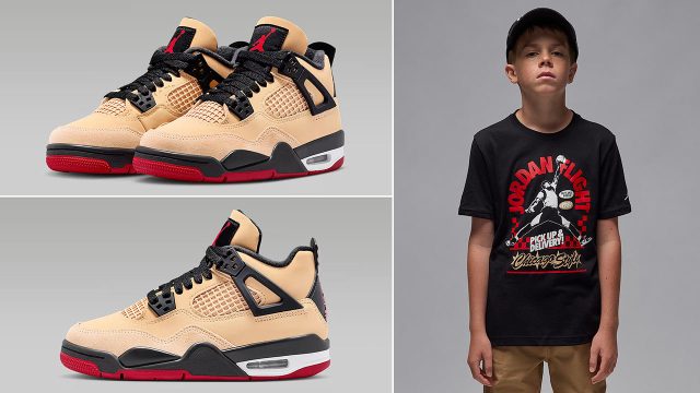 How to Style the Air Jordan 4 Pizza GS Kids Shoes With Outfits