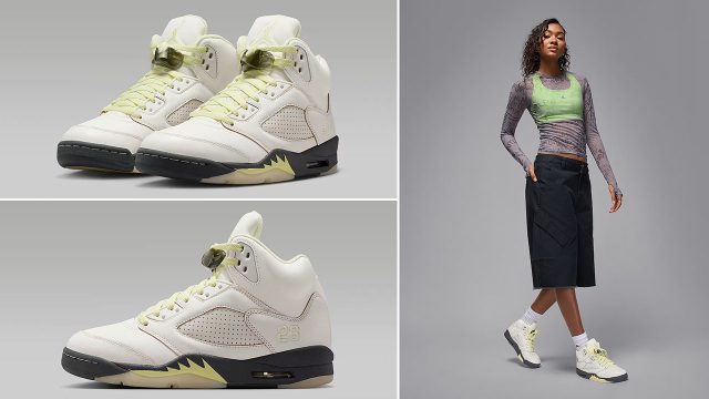 How to Style the Air Jordan 5 Luminous Green Shoes With Outfits