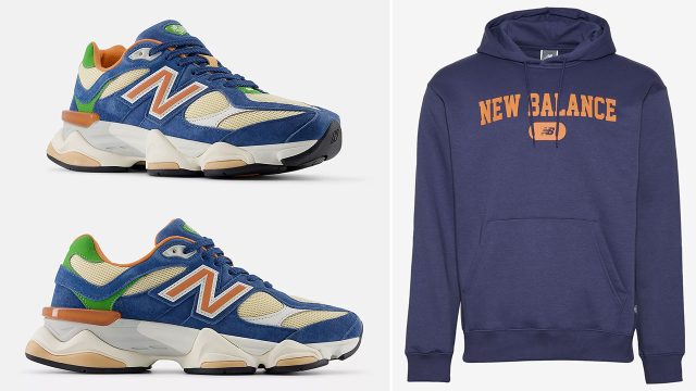 New Balance 9060 Dark Shoreline Blue Ash Wood Orange Green Sneakers and Outfits