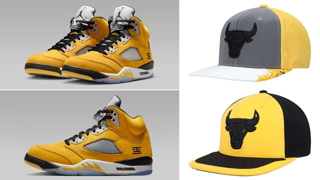 Air Jordan 5 Tokyo 2025 Chicago Bulls Hats to Match Sneakers