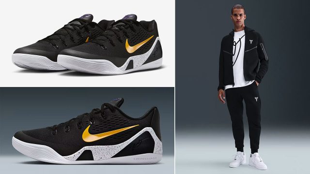 How to Style the Nike Kobe 9 Elite Low EM Protro Lakers Awawy Black University Gold Basketball Shoes With Outfits
