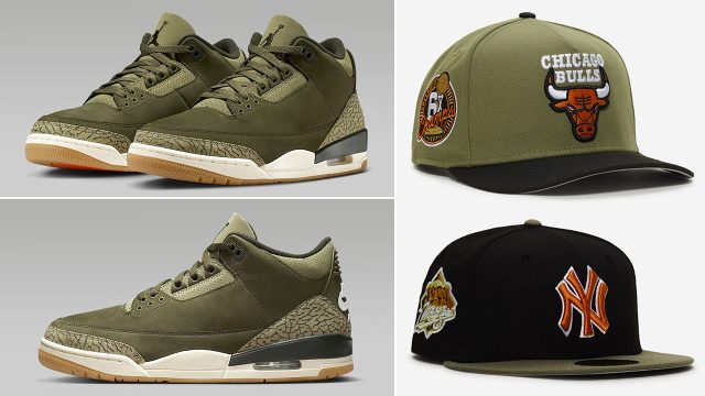 Air Jordan 3 Family Affair x New Era Snapback and Fitted Hats to Match Sneakers