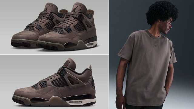 Air Jordan 4 Cave Stone Shoes x Nike Sportswear Premium Essentials Mens T Shirt Outfit