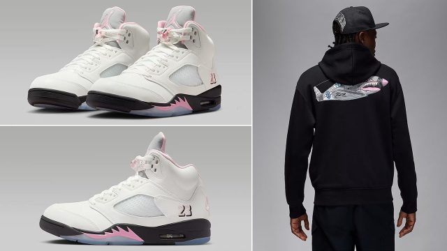 Air Jordan 5 Medium Soft Pink 35th Anniversary Mens Shoes and Hoodie Outfit