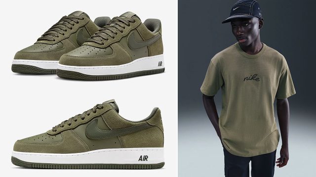 Nike Air Force 1 Low Medium Olive Sneakers Clothing Outfits