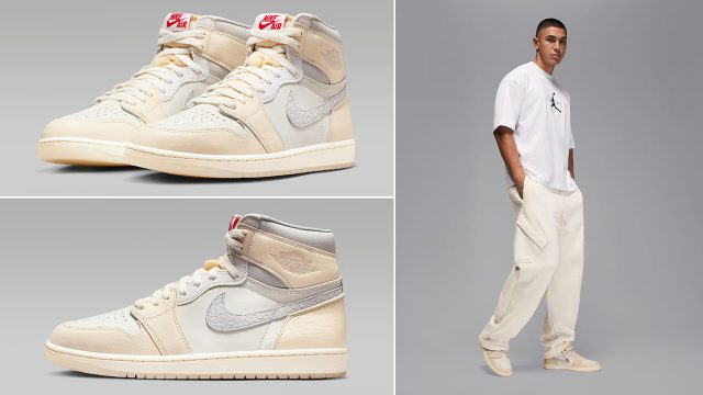 Air Jordan 1 High OG Sail Mens Sneakers Clothing Outfits