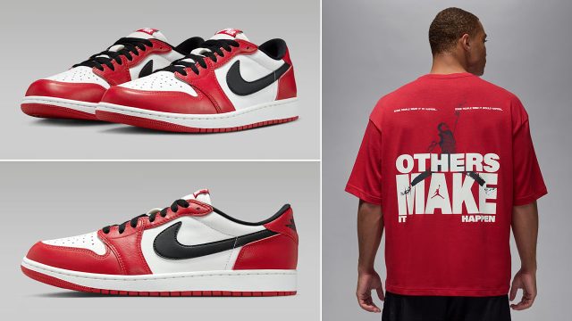 Air Jordan 1 Low OG Chicago 2025 Sneakers and Shirt Outfit