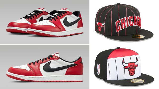 Air Jordan 1 Low OG Chicago 2025 x New Era Bulls Hats to Match Sneakers
