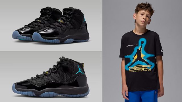 Air Jordan 11 Gamma 2025 Kids Shoes and Shirt