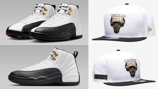 Air Jordan 12 Taxi 2025 Bulls Hat New Era Snapback Cap