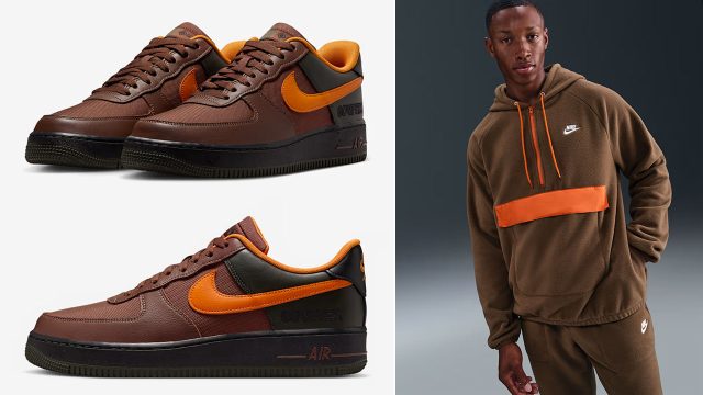Nike Air Force 1 Low Gore Tex Fauna Brown Bright Ceramic Sneakers Clothing Outfits
