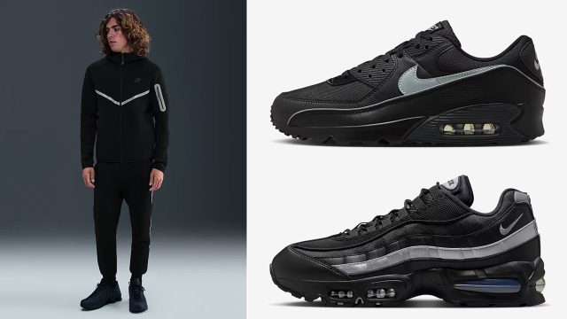 Nike Tech Fleece Reflective Mens Hoodie Jogger Pants Sneakers to Match