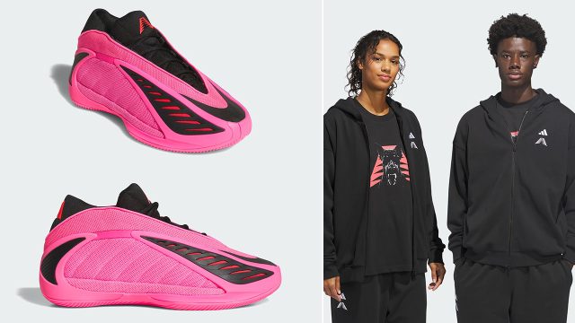 adidas Anthony Edwards 2 Lucid Pink Shoes Shirt Hoodie Pants Outfit