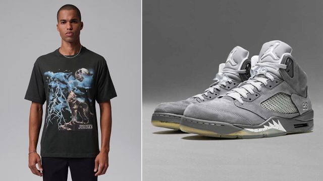 Air Jordan 5 Wolf Grey 2026 Shirt