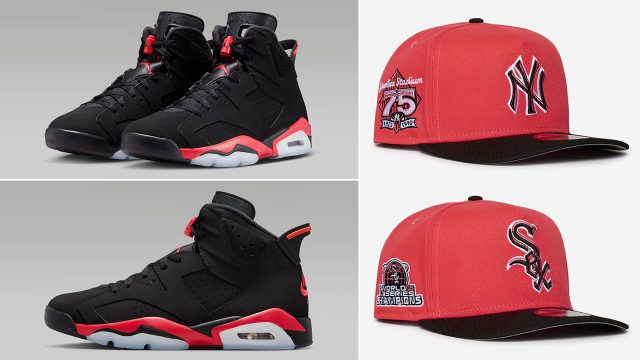 Air Jordan 6 Reverse Infrared Hats New Era A Frame Snapback Caps