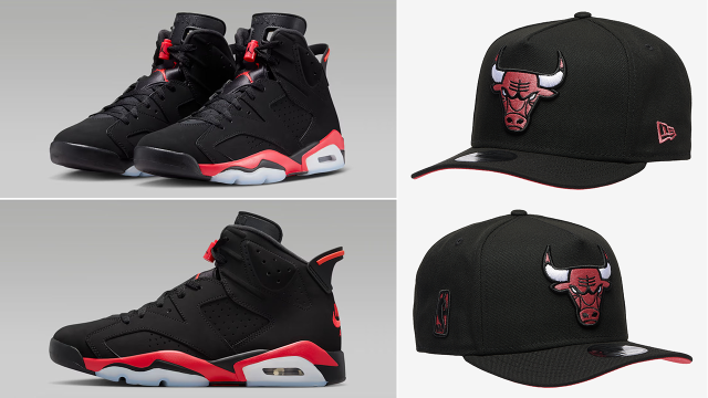 Air Jordan 6 Reverse Infrared New Era Bulls Snapback Hat