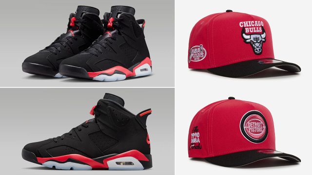 Air Jordan 6 Reverse Infrared Salesman New Era NBA A Frame Snapback Hats