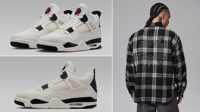 Air Jordan 4 Flight Club x Jordan Flight Club Men's Flannel Shirt