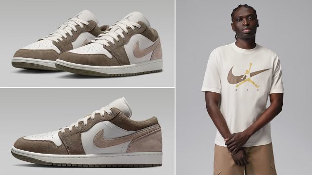Air Jordan 1 Low Olive Grey Enigma Stone Sneakers Outfits to Match