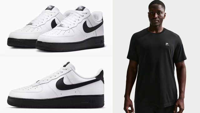 Nike Air Force 1 Low 07 White Black Mens Sneakers Outfits